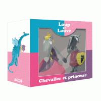 ensemble de figurines. Loup & Louve - Chevalier et princesse | Accessoire & Autre