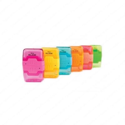 Taille-crayons + efface Slide (couleur ass) | Taille-crayons