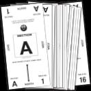 Cartons de table - Mouvement Mitchell SECT A (blanc) 16 cartes | Matériel