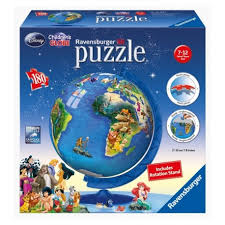 Puzzle 3D 180 morceaux - Globe terrestre Disney | Casse-têtes