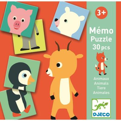 Mémo Puzzle 30 - Animaux  | Casse-têtes