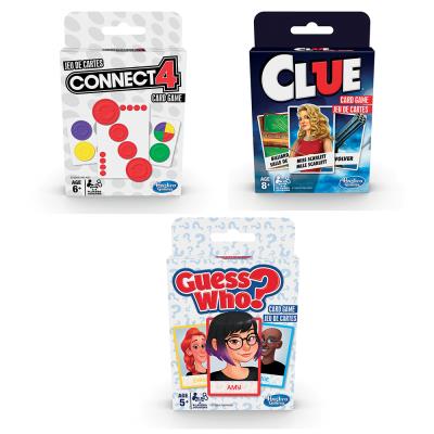Jeu de cartes classiques ass. (Clue, connect 4, guess who?) | Jeux de cartes et de dés classiques