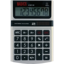 Calculatrice de bureau à 8 chiffres et alimentation double de Basics® | Calculatrices de poche