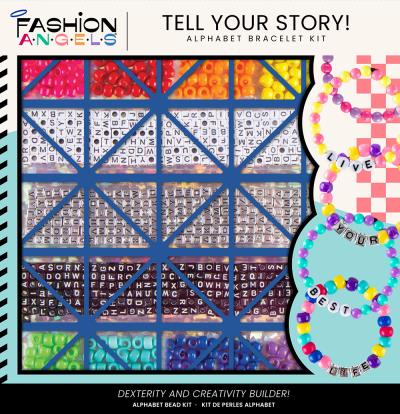 Fashion Angels - Tell Your Story - Kit de 800+ perles à bracelets à alphabet | Bijoux et accessoires mode