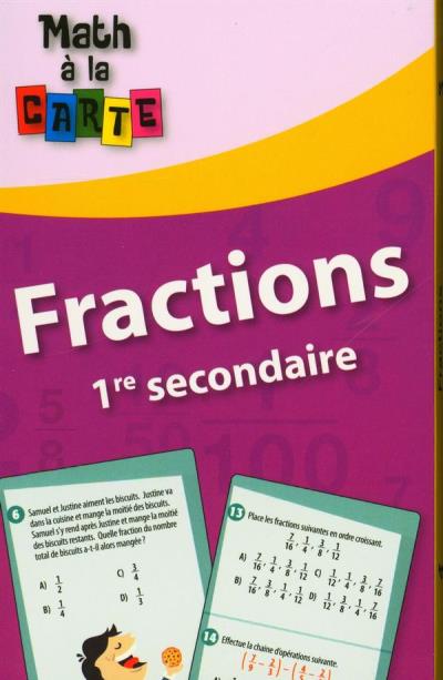 Math à la carte - Fractions - 1re secondaire | Mathématique