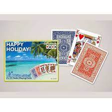 Cartes jeu double - Happy Holidays | Jeux de cartes et de dés classiques