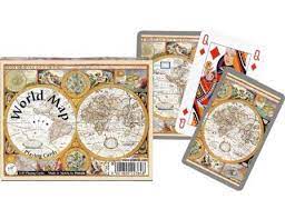 Cartes jeu double - Map monde | Jeux de cartes et de dés classiques