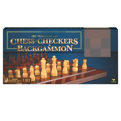 Jeu d'échecs/dames/backgammon 3 en 1 | Jeux pour la famille 
