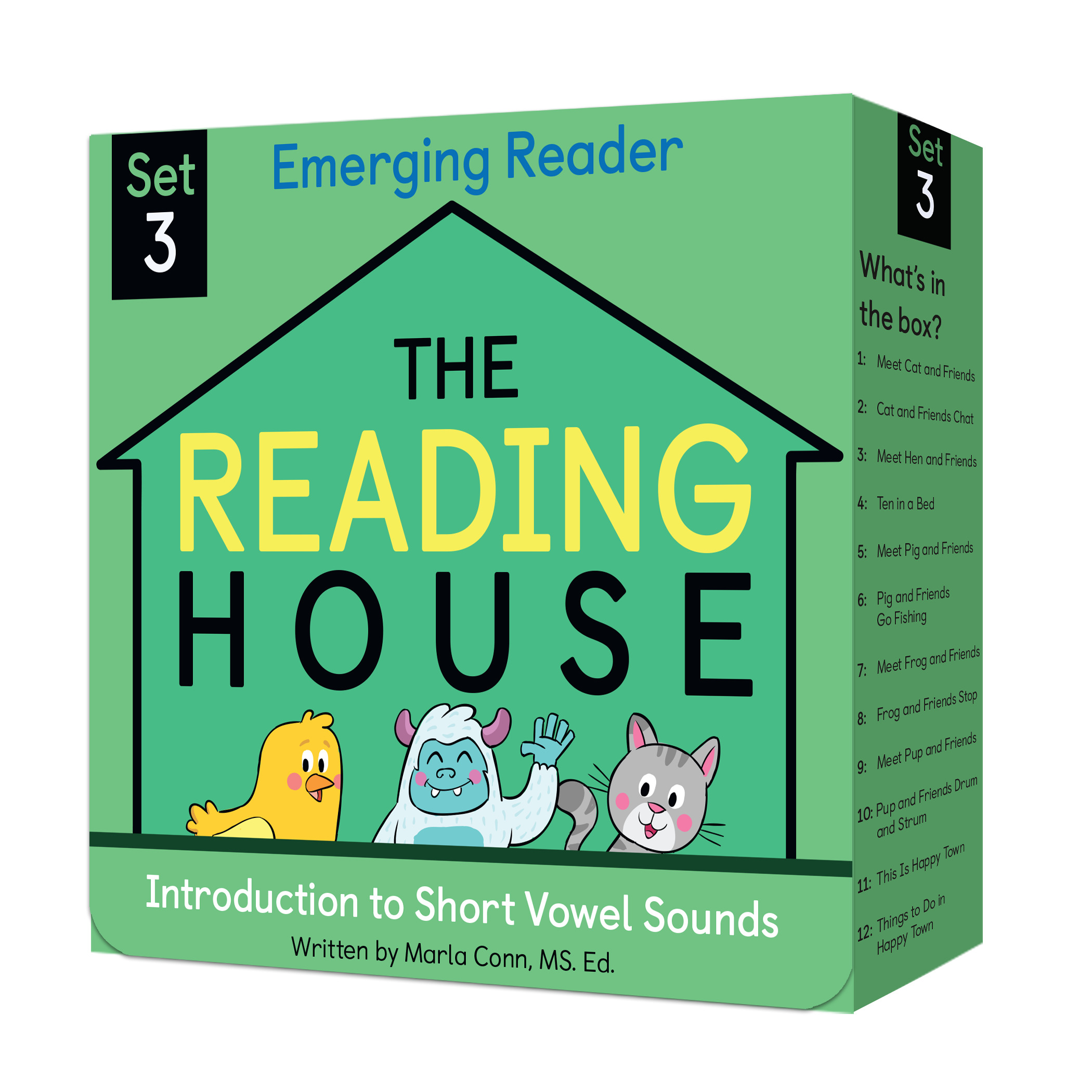 The Reading House Set 3: Introduction to Short Vowel Sounds | First reader