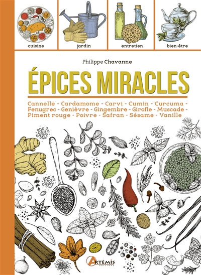 Epices miracles : cannelle, cardamome, carvi, curcuma, fenugrec... | 9782816017373 | Cuisine