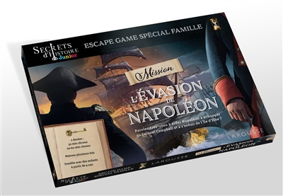 évasion de Napoléon : escape game spécial famille : aidez Napoléon à échapper au colonel Campbell et organisez son évasion loin de l'île d'Elbe ! (L') | Jeux coopératifs