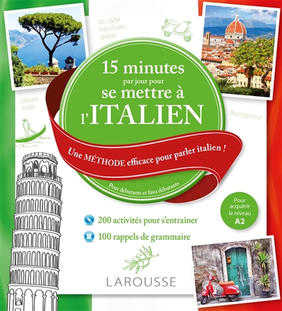 15 minutes par jour pour se mettre à l'italien | 9782036004276 | Dictionnaires