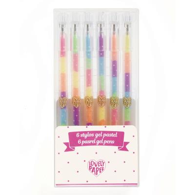 6 stylos gel pastel | Crayons de couleur, feutres  et craies