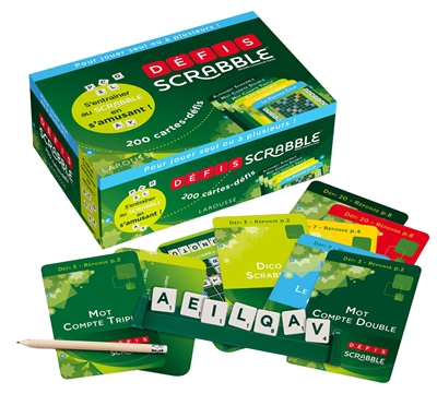 Défis Scrabble : s'entraîner au Scrabble en s'amusant ! : 200 cartes-défis | Jeux classiques