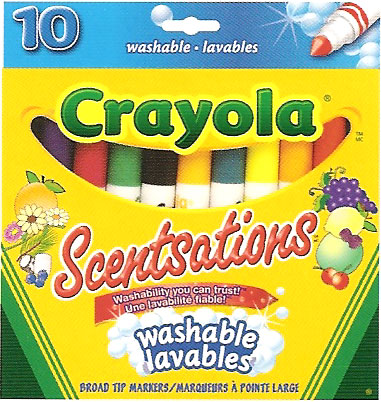 Crayola - 10 Scentsations Lavables | Marqueurs, nettoyeur a tableau blanc