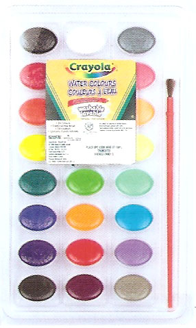 Crayola - 24 couleurs à l'eau lavables | Dessin/coloriage/peinture