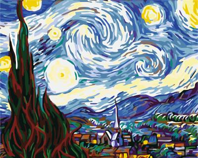 Peinture à numéros Complexe - Van Gogh Nuit Étoilée | Peinture à numéro & peinture de diamant (Diamond Painting)