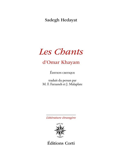 chants d'Omar Khayam (Les) | 9782714312679 | Poésie