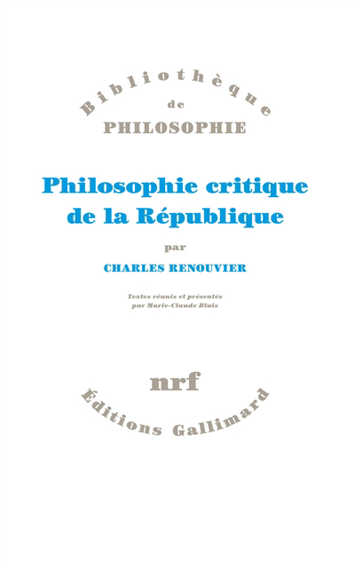 Philosophie critique de la République | 9782070144785 | Philosophie