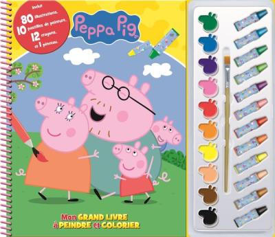 Peppa Pig - Mon grand livre à peindre et colorier | 9782764362716 | Livres jeux et cahier d'activités