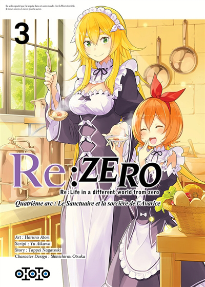 Re:Zero : Re:Life in a different world from zero : quatrième arc, le sanctuaire et la sorcière de l'avarice T.03 | 9782377174607 | Manga