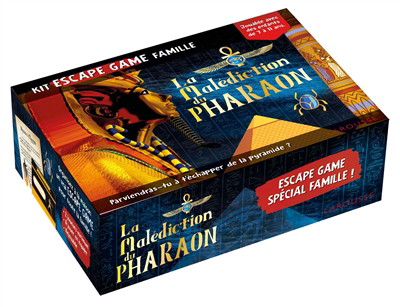 Malédiction du pharaon : kit escape game famille (La) | Jeux coopératifs