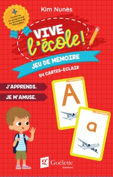 Vive l'école - Jeu de mémoire (54 cartes-éclair) | Langue