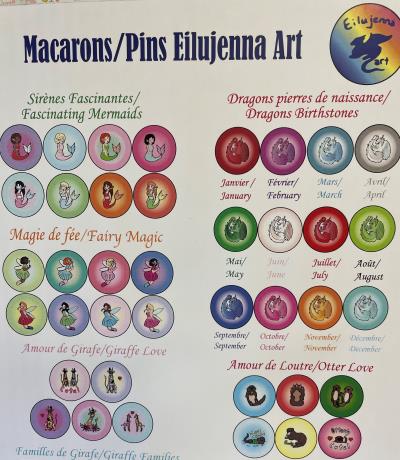 Eilujenna Art - Paquet de 6 macarons | Cadeau