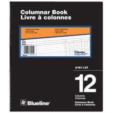 Livre à Colonnes A767 de Blueline®, 12 x 10 po, 12 Colonnes | Papier,cahiers, tablettes, factures, post-it