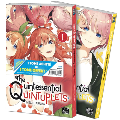 The quintessential quintuplets : pack offre découverte T.01 et T.02 | 9782811672058 | Manga adolescent