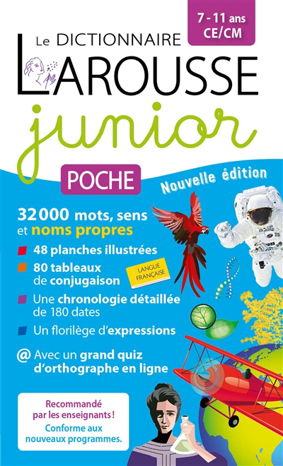 dictionnaire Larousse junior poche, 7-11 ans, CE-CM (Le) | 9782036019430 | Dictionnaires