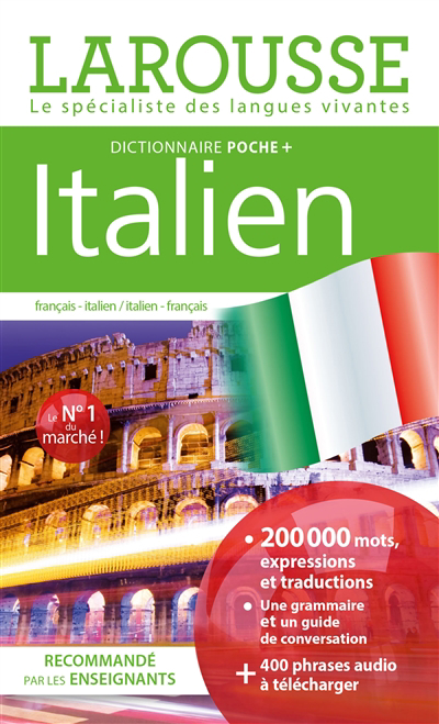 Italien, dictionnaire poche + : français-italien, italien-français | Girac-Marinier, Carine