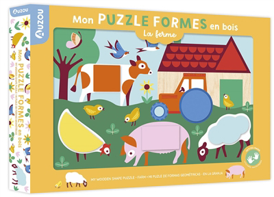 La ferme : mon puzzle formes en bois | Puzzle en bois