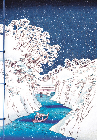 La neige dans l'estampe japonaise : carnet (12 x 17 cm) | Papeterie fine