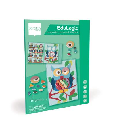Scratch - Livre EduLogic - Couleurs & Formes magnétiques Hibou | Jeux magnétiques