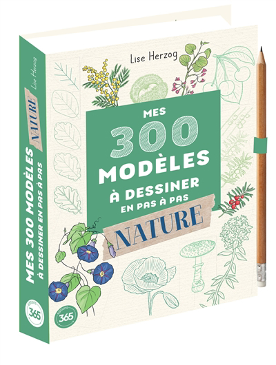 300 modèles à dessiner en pas à pas : nature | 9782383821373 | Arts