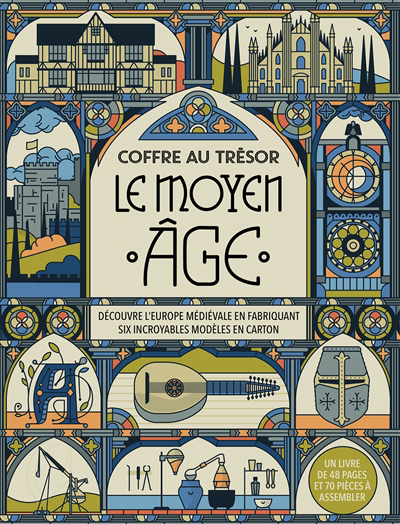 Moyen Age (Le) : découvre l'Europe médiévale en fabriquant six incroyables modèles en carton | 9782075160230 | Documentaires