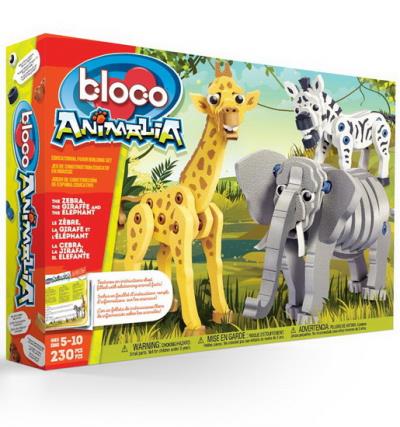 Bloco - Animalia (Zébre, girafe et éléphant) | Autre