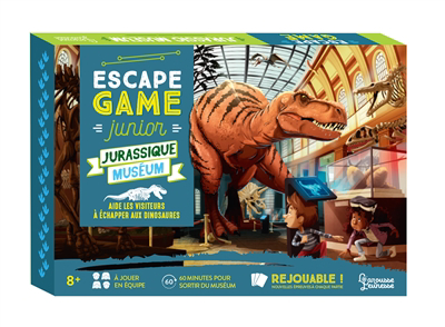 Jurassic museum : escape game junior : aide les visiteurs à échapper aux dinosaures | Jeux coopératifs