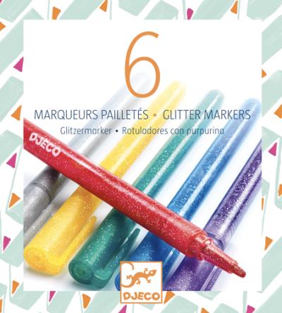 6 marqueurs pailletés | Crayons, feutres et peinture