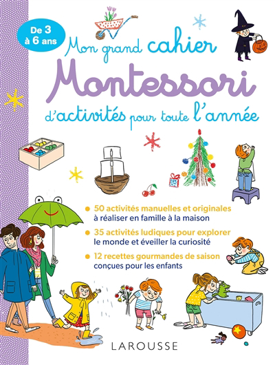Mon grand cahier Montessori d'activités pour toute l'année | Girac-Marinier, Carine