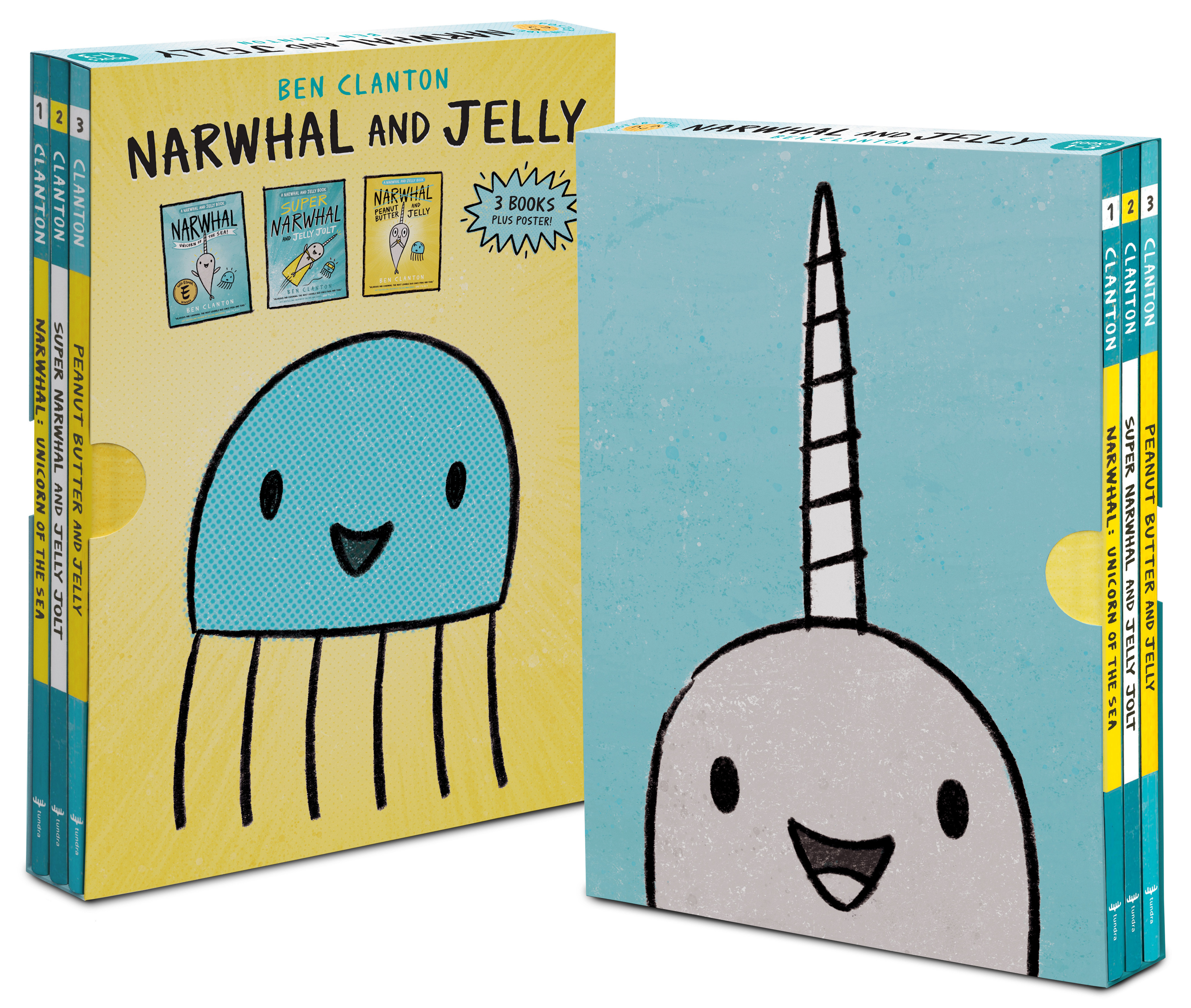 Narwhal and Jelly Box Set (Paperback Books 1, 2, 3, AND Poster) | Clanton, Ben (Auteur)