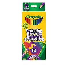 Crayons Crayola effaçable boite 12 | Crayons de couleur, feutres  et craies