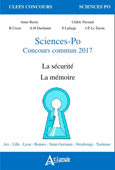 Sciences Po, concours commun 2017 | 