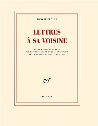 Lettres à sa voisine | Proust, Marcel