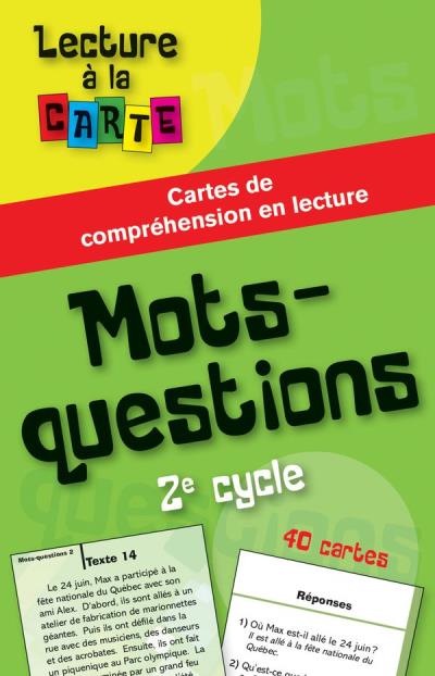 Mots-questions, 2e cycle  | Français