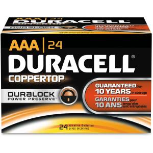 Piles Duracell AAA boite de 24 NET | Piles, lampes de poche, loupe