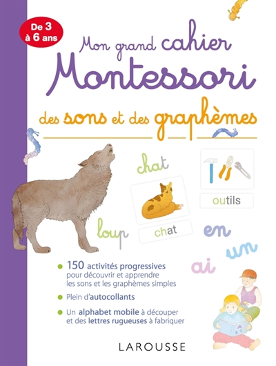 Mon grand cahier Montessori des sons et des graphèmes | Urvoy, Delphine