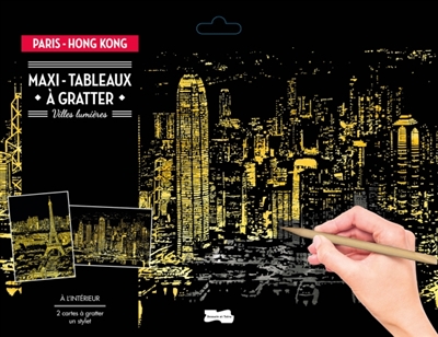 Maxi-tableaux à gratter - Hong Kong / Paris | 