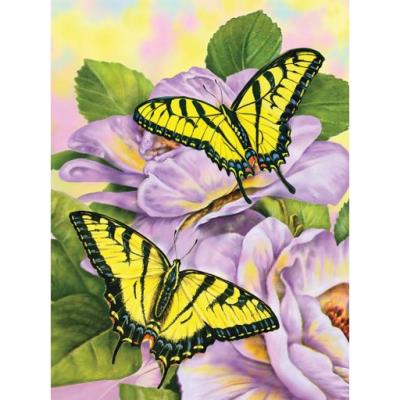 Peinture à numéro -  Papillons Machaons (Swallowtail Butterflies) | Peinture à numéro & peinture de diamant (Diamond Painting)